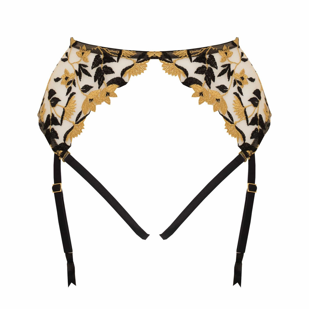 Soraya Harness Suspender - Jet - Shop unique & Luxury lingerie online | Chantilly Affair