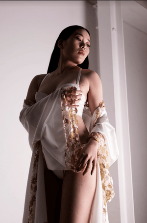 Soraya Robe - Ivory - Shop unique & Luxury lingerie online | Chantilly Affair